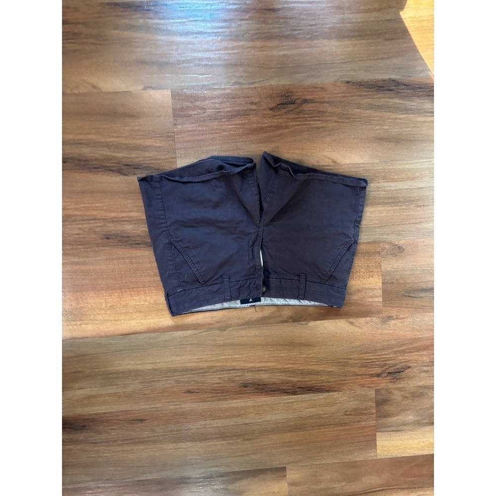 American Eagle Outfitters Womens Brown Chino Midi Shorts Mid Rise Size 4